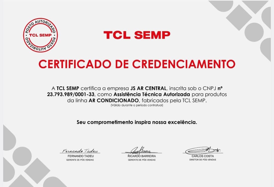 Selo de credenciamento TCL SEMP